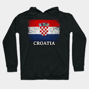 Croatia Flag Gift Women Men Children Croatia Vintage Hoodie